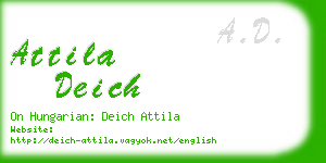 attila deich business card